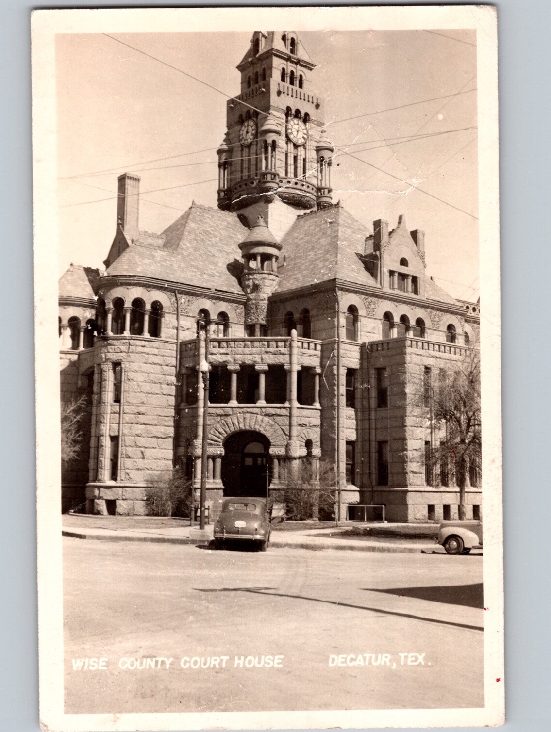 c1946 Wise County Court House Courthouse Decatur Texas TX Old Cars RPPC Photo c1946 Wise County Court House Courthouse Decatur Texas TX Old Cars RPPC Photo