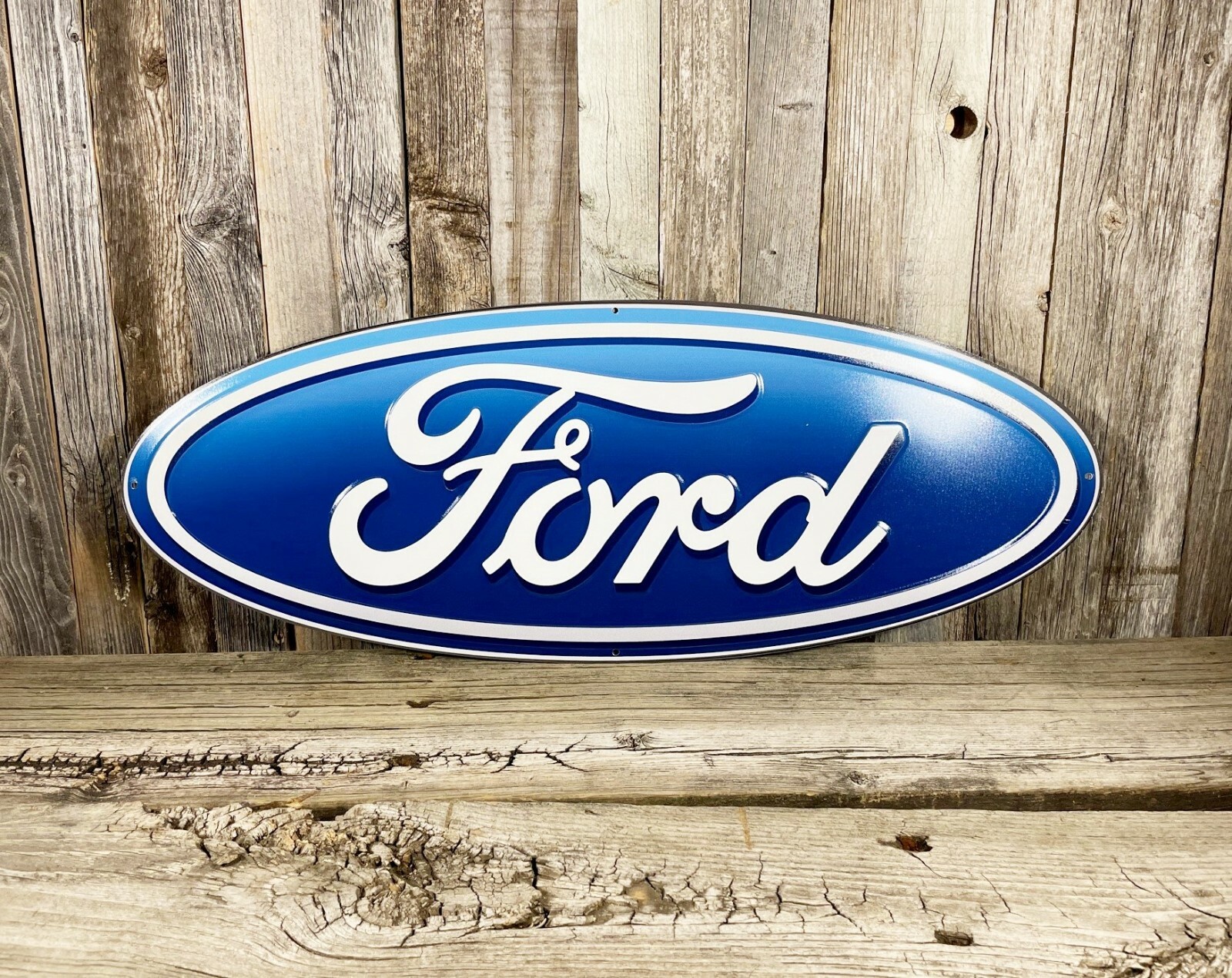 Ford Blue 20" Oval Logo Metal Tin Sign Car Vintage Auto Emblem Garage Man Cave Ford Blue 20" Oval Logo Metal Tin Sign Car Vintage Auto Emblem Garage Man Cave