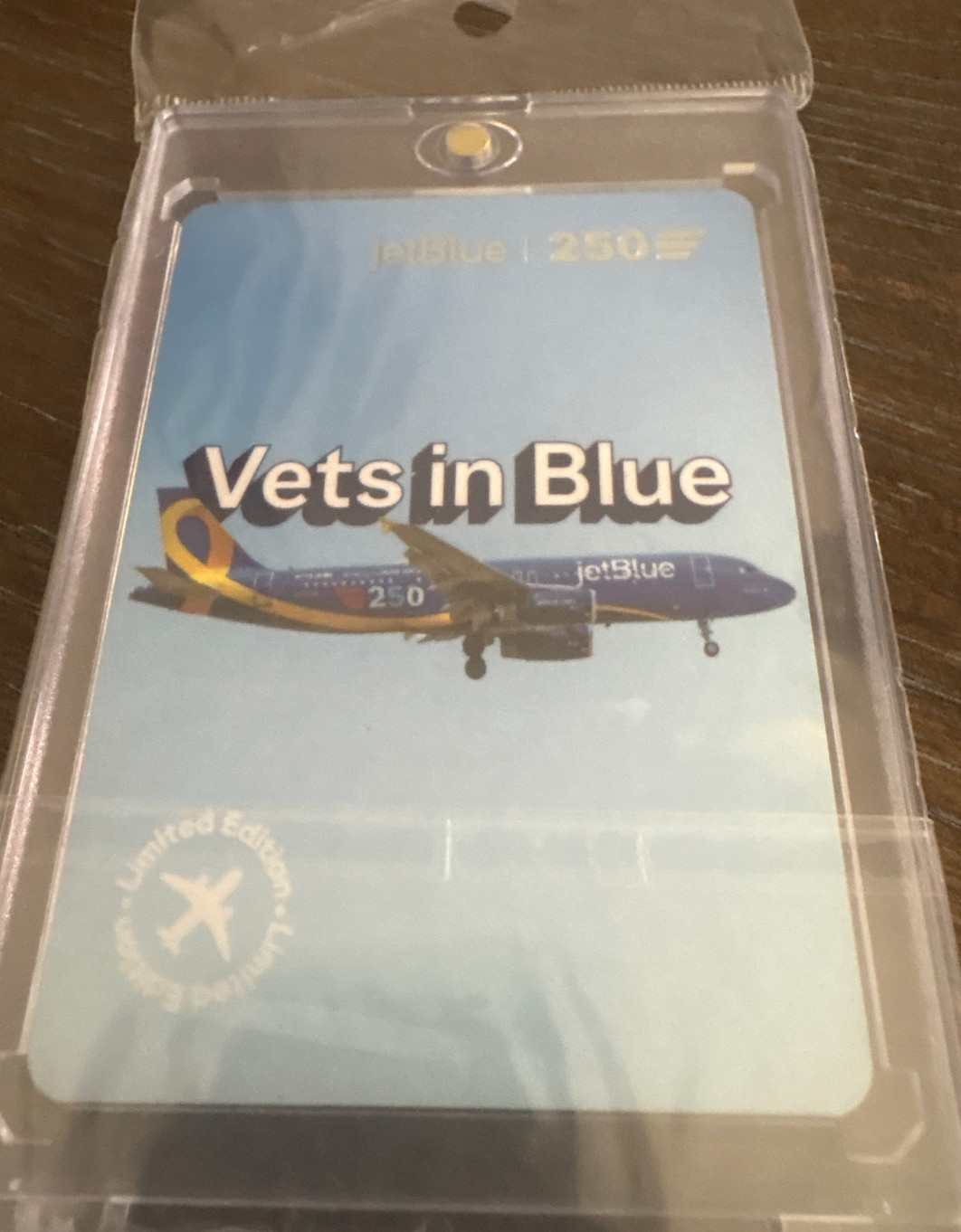 Very rare limited edition JetBlue Vets in Blue trading card. Mint condition Very rare limited edition JetBlue Vets in Blue trading card. Mint condition
