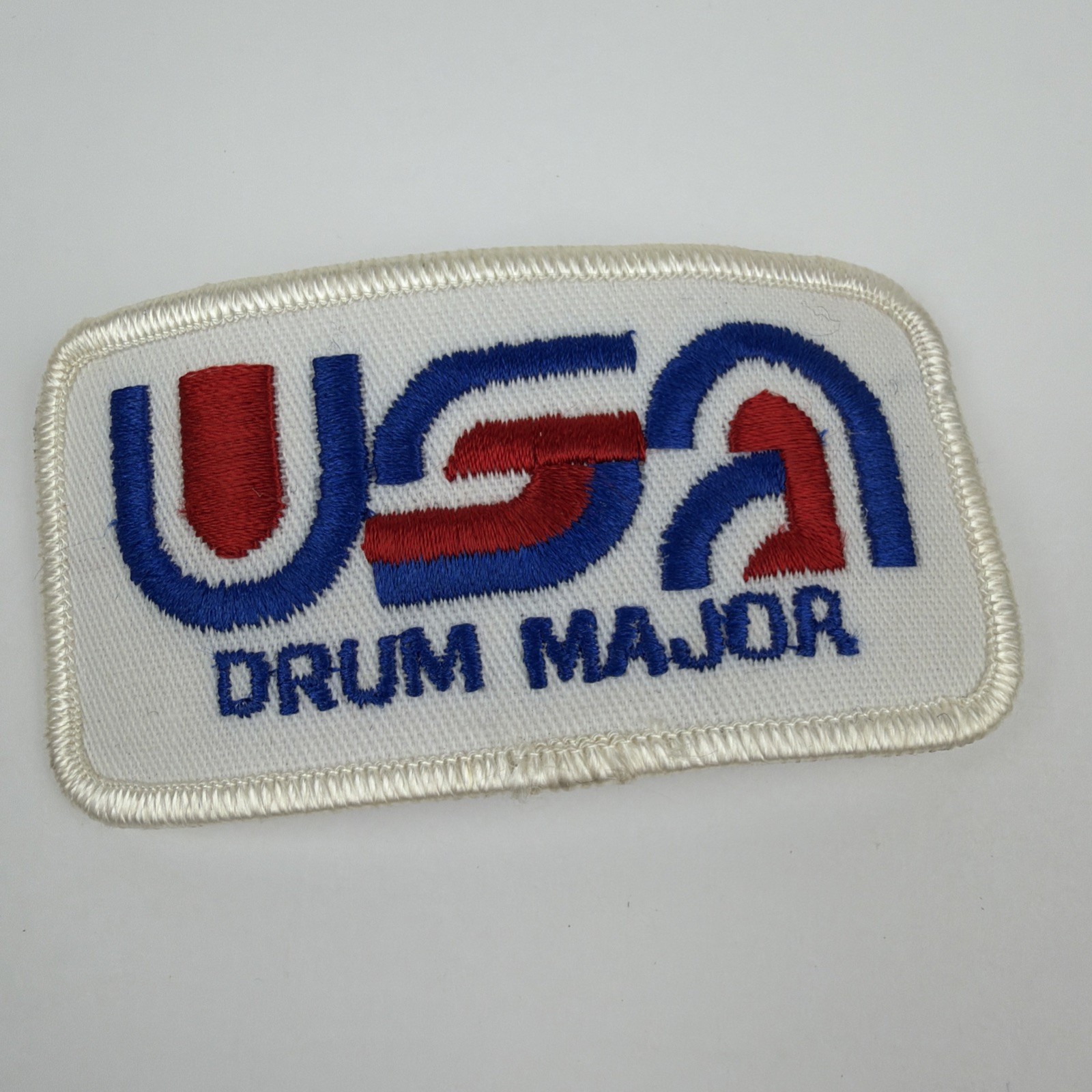 USA Drum Major Patch Embroidered Vintage Marching Band Uniform Emblem Badge