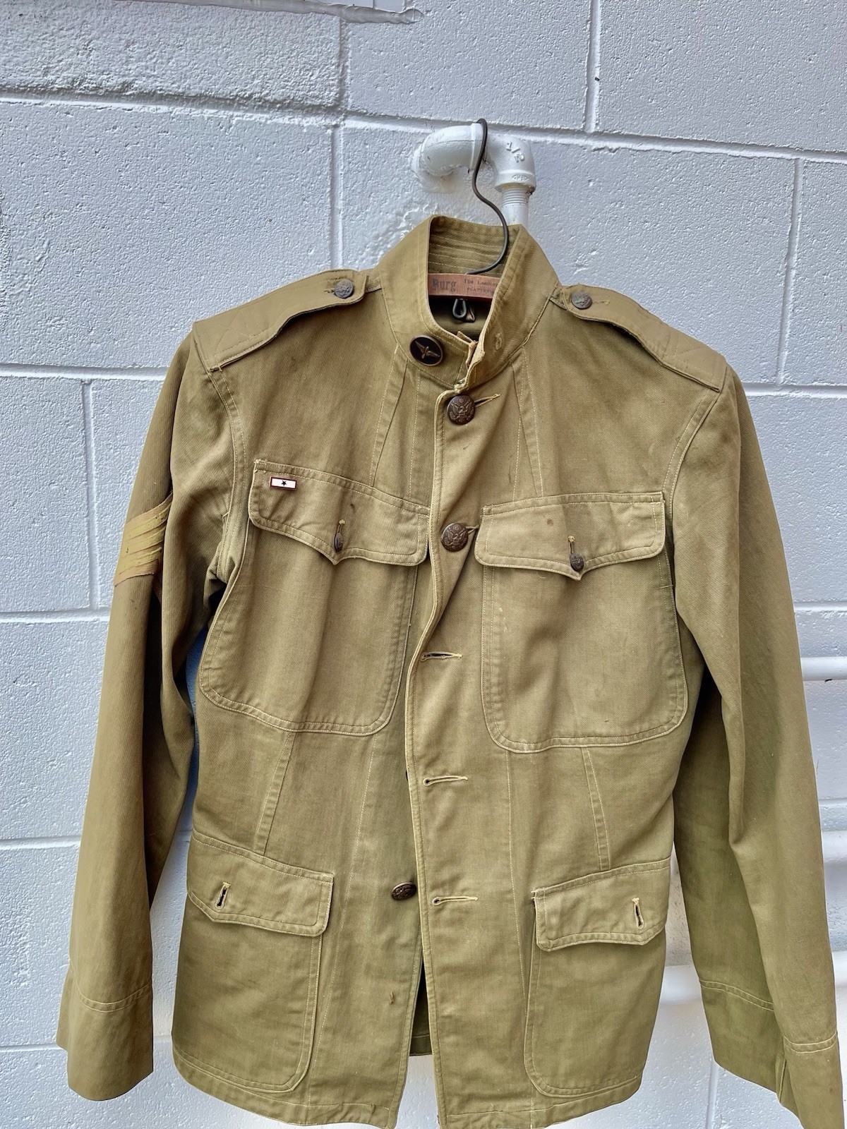 Nice Vintage WW1 World War 1 Cotton Service Tunic Jacket Uniform Mens Nice Vintage WW1 World War 1 Cotton Service Tunic Jacket Uniform Mens