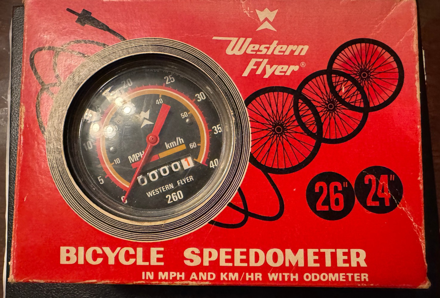 Vintage Western Flyer Bicycle Speedometer NOS in Box Western Auto Stores Vintage Western Flyer Bicycle Speedometer NOS in Box Western Auto Stores