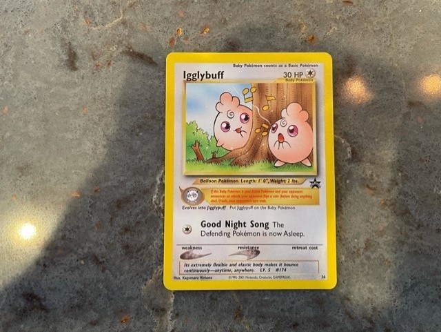 Igglybuff #36 Black Star Promo Pokemon Card Wotc Never played Igglybuff #36 Black Star Promo Pokemon Card Wotc Never played