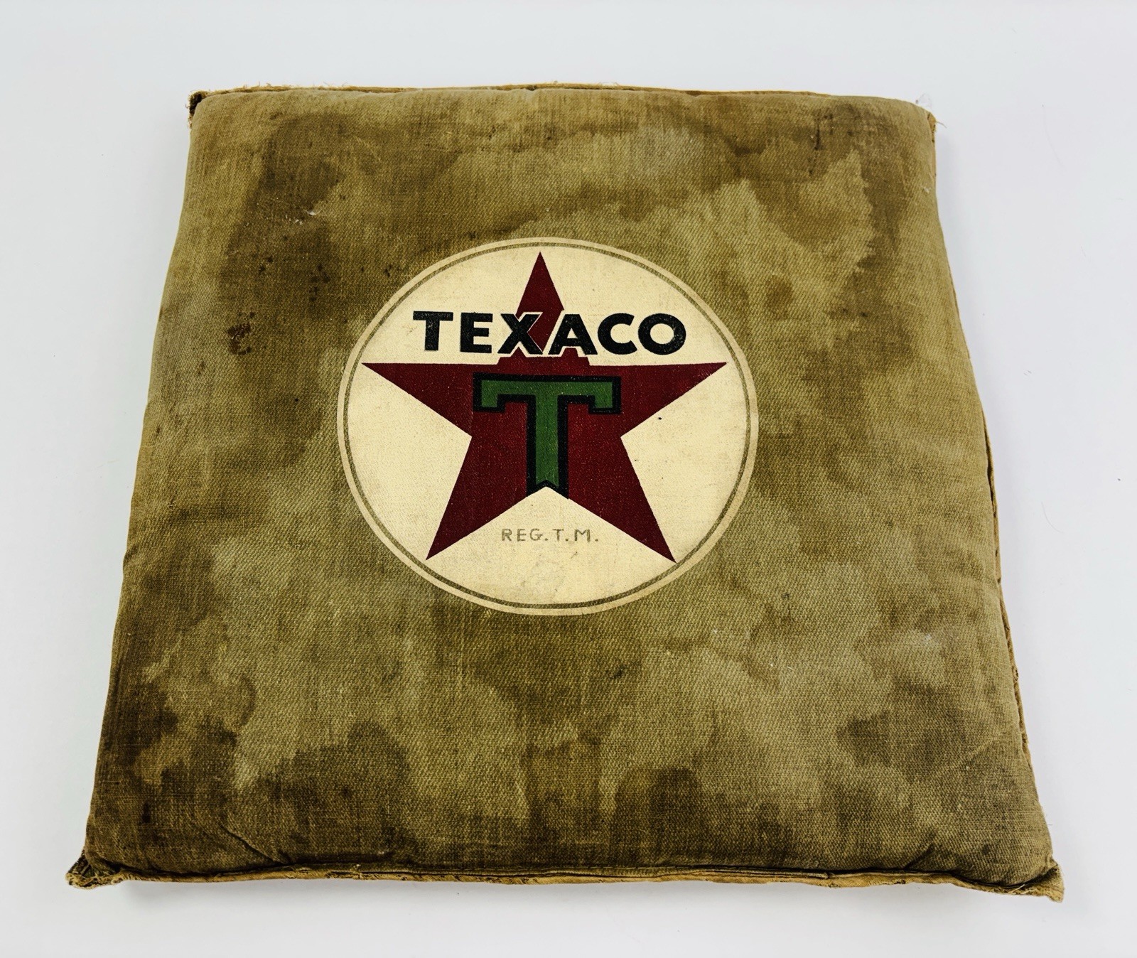 Vintage 1930s Texaco Stadium Seat Cushion Morgan Dennis Scottie Dogs Rare Vintage 1930s Texaco Stadium Seat Cushion Morgan Dennis Scottie Dogs Rare