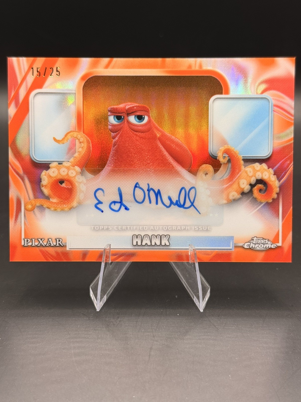 2026 Topps Disney Chrome Hank Ed O'Neill Autographed Orange Refractor /25 