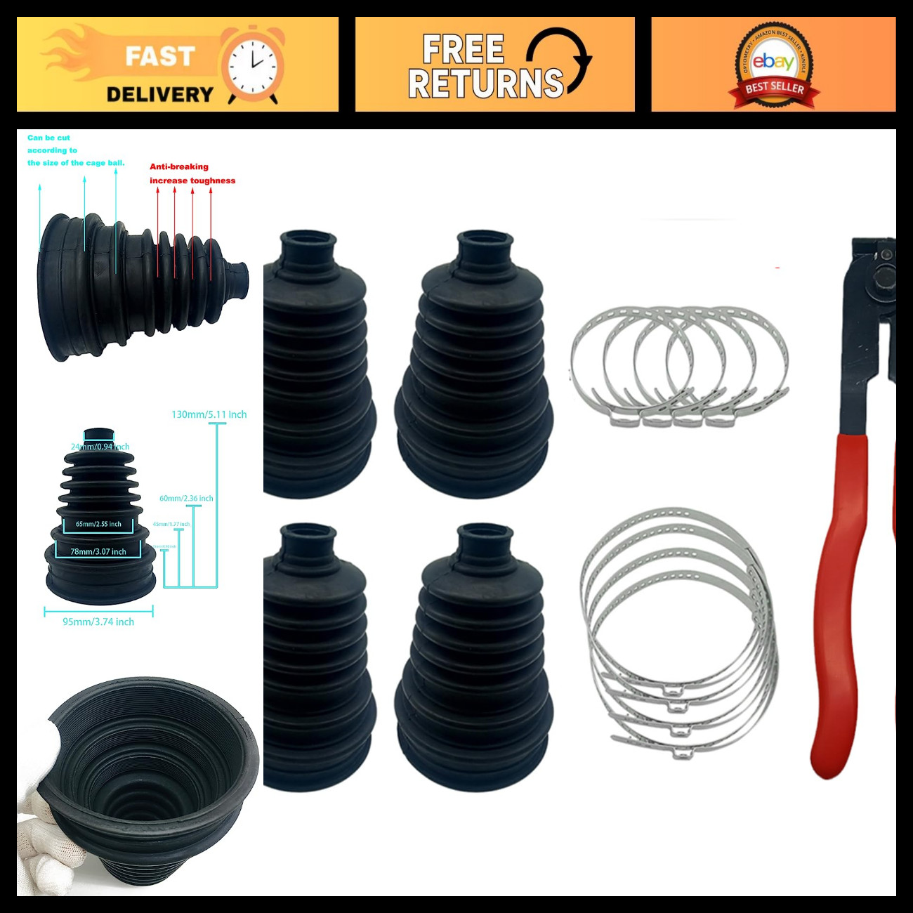 Universal CV Joint Boot Kit,Thick CV Boot Universal CV Joint Boot Kit,Thick CV Boot