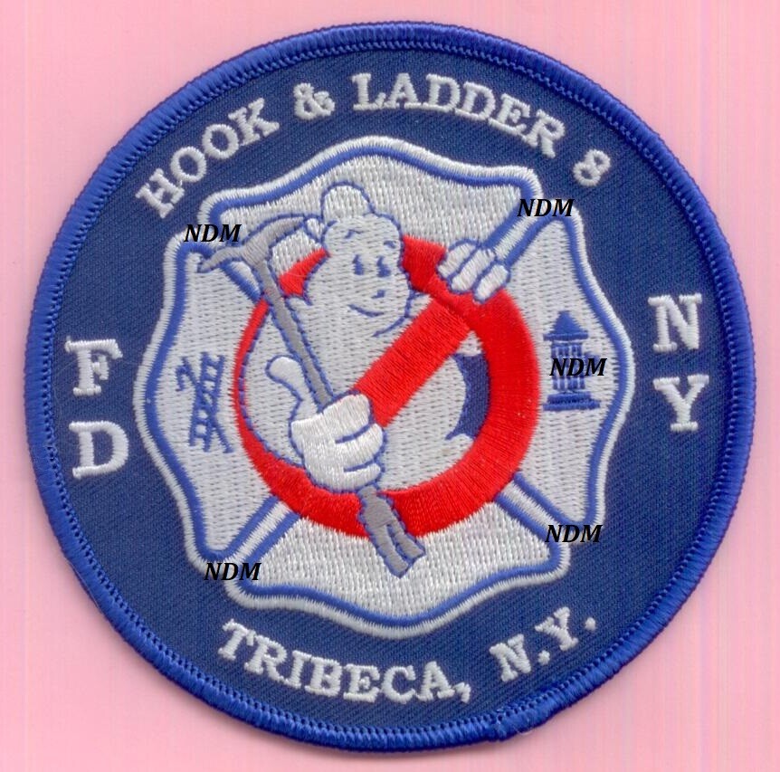 New York City Fire Dept Ladder 8 Patch Tribeca Ghostbusters Round New York City Fire Dept Ladder 8 Patch Tribeca Ghostbusters Round