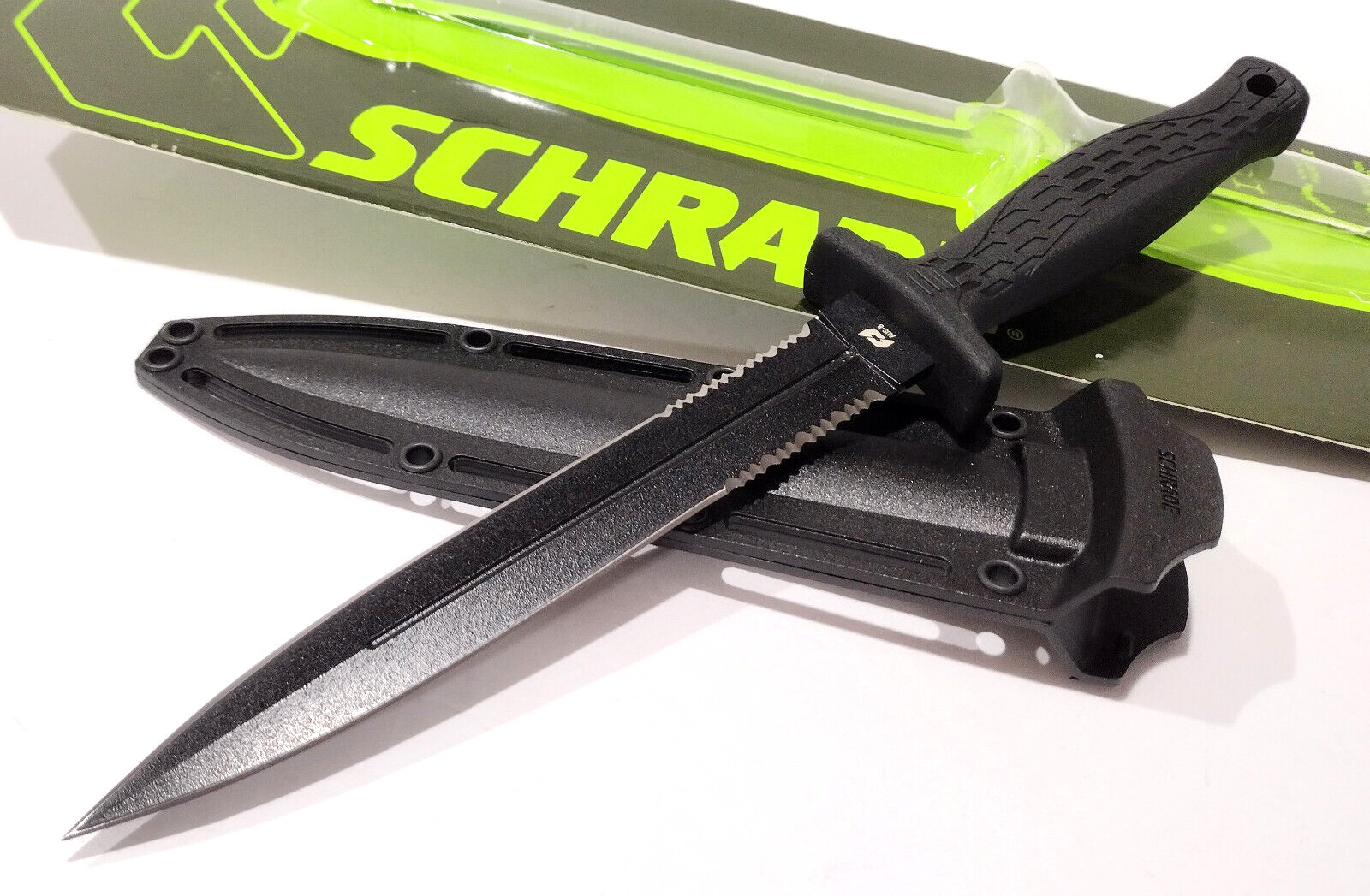 Schrade Magnum LG Needle Double Edged Full Tang Throwing Boot Fixed Blade Knife Schrade Magnum LG Needle Double Edged Full Tang Throwing Boot Fixed Blade Knife