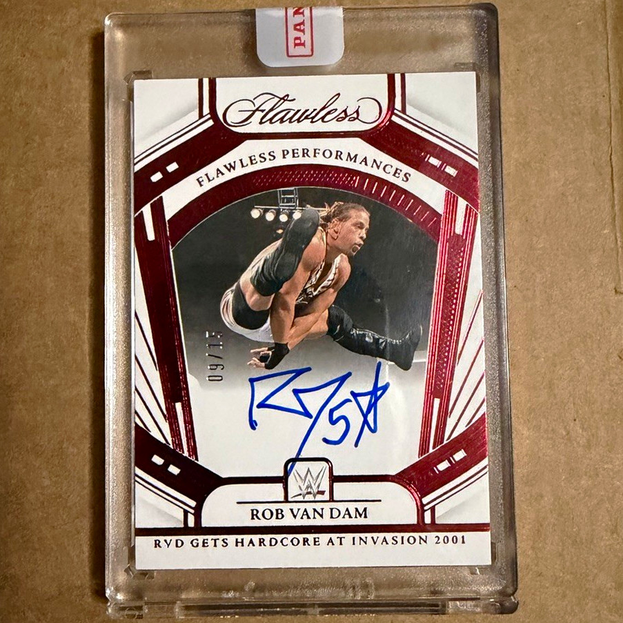 Panini 2024 Flawless WWE Rob Van Dam Flawless Performances Auto 09/15 Ruby Panini 2024 Flawless WWE Rob Van Dam Flawless Performances Auto 09/15 Ruby