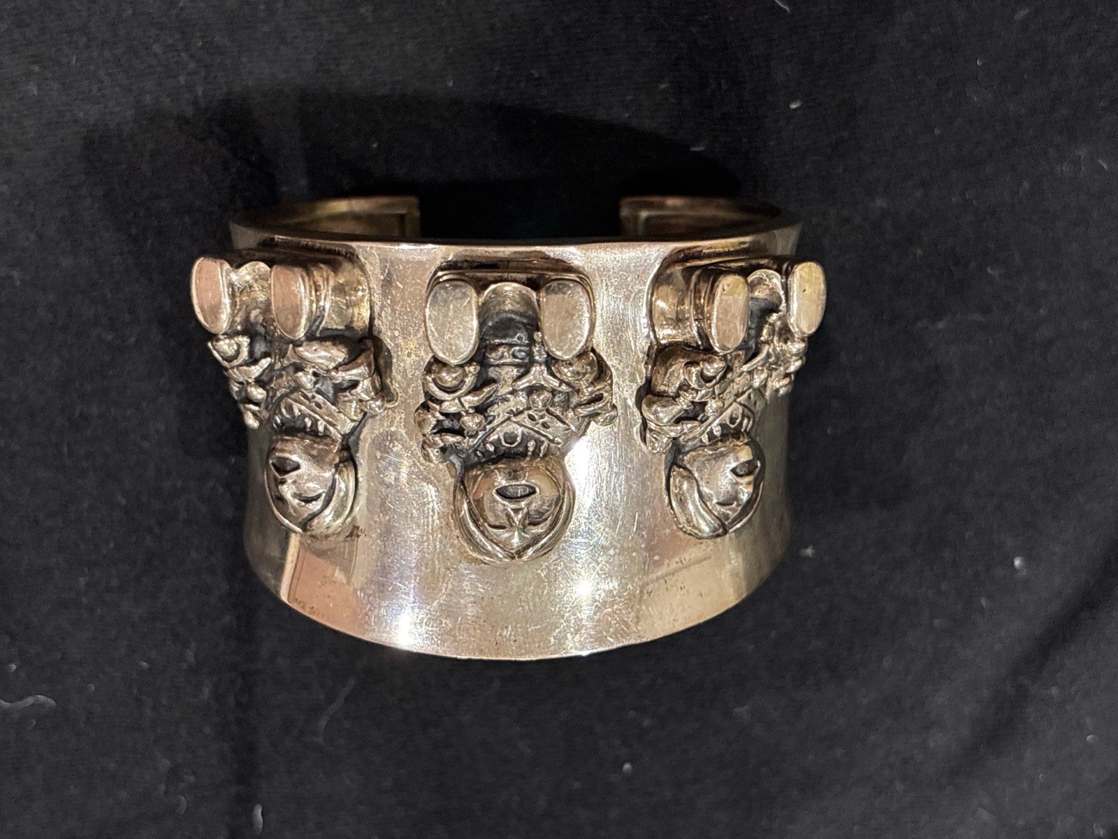 Vintage Yellowhorse Large Sterling Storyteller Bracelet/Cuff Vintage Yellowhorse Large Sterling Storyteller Bracelet/Cuff