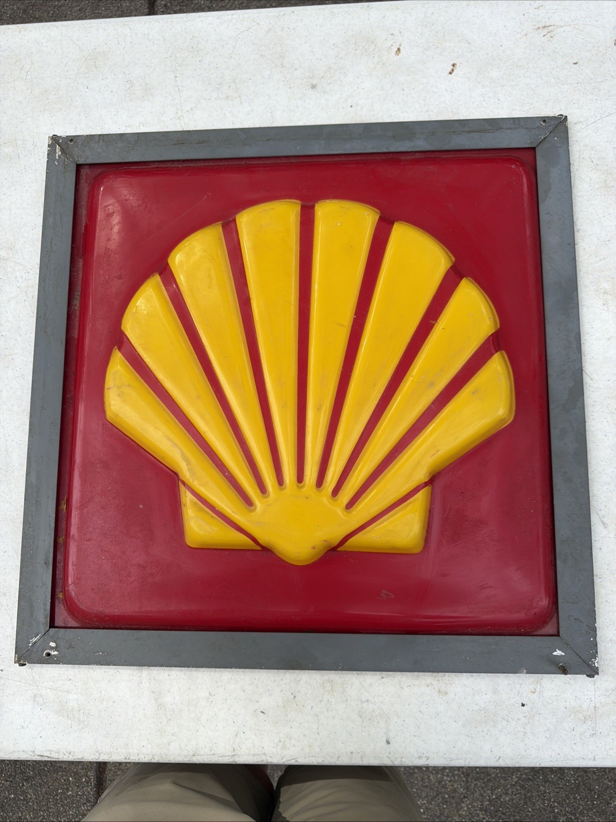 Shell Gas Oil Advertising Sign Panel Red Yellow Shell Logo 20.5 X 20.5 Vintage Shell Gas Oil Advertising Sign Panel Red Yellow Shell Logo 20.5 X 20.5 Vintage