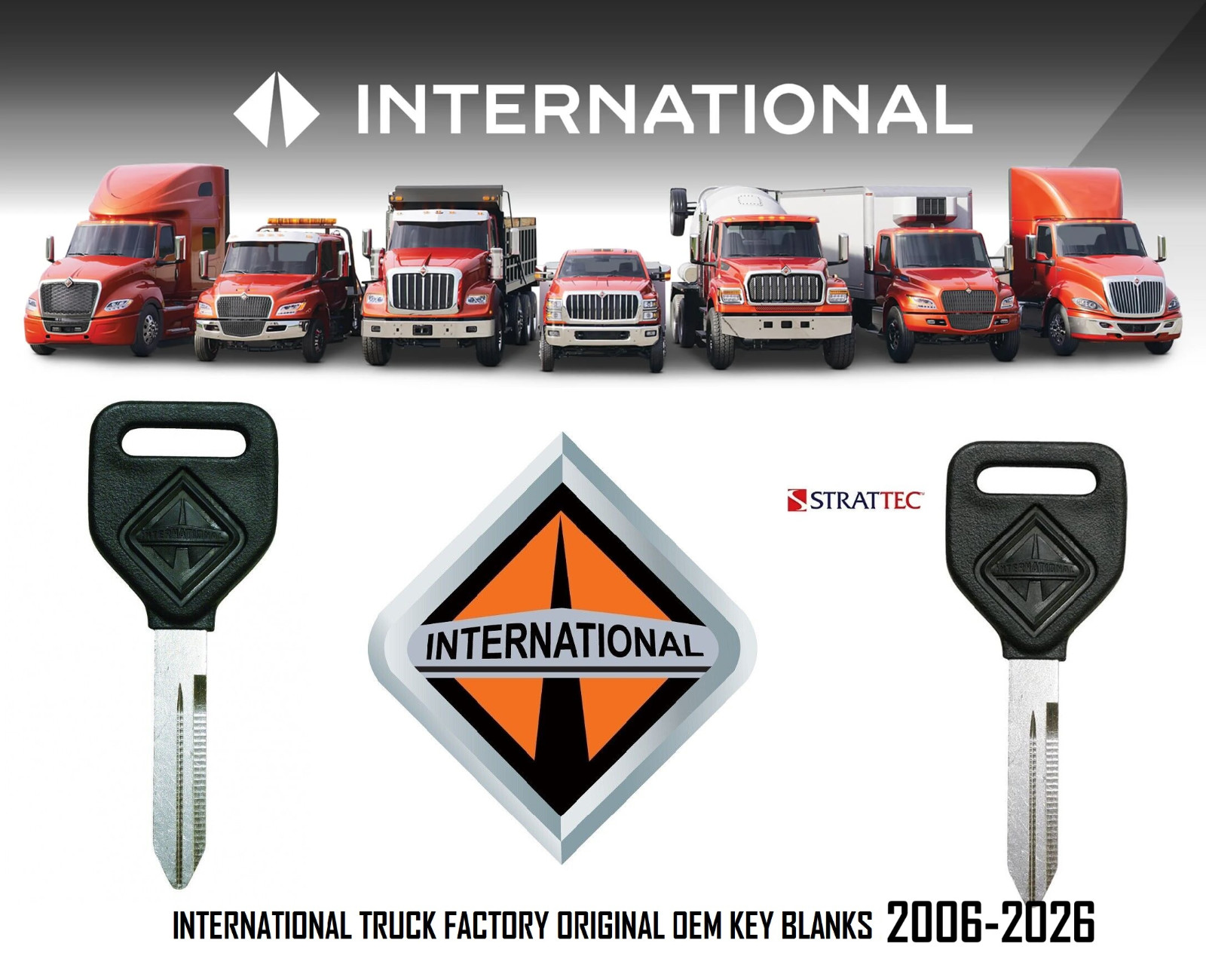 2 PC INTERNATIONAL Navistar TRUCK FACTORY ORIGINAL OEM Logo KEY BLANKS 06 – 2026 2 PC INTERNATIONAL Navistar TRUCK FACTORY ORIGINAL OEM Logo KEY BLANKS 06 – 2026