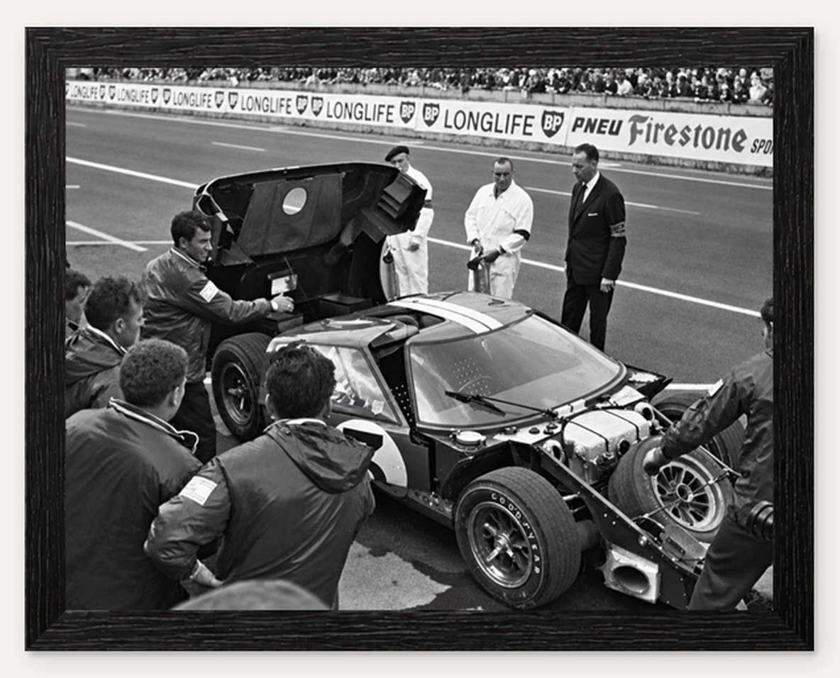 12X9.5 FRAMED 1966 LE MANS #3 FORD GT40 DAN GURNEY JERRY GRANT PHOTO REPRO PRINT