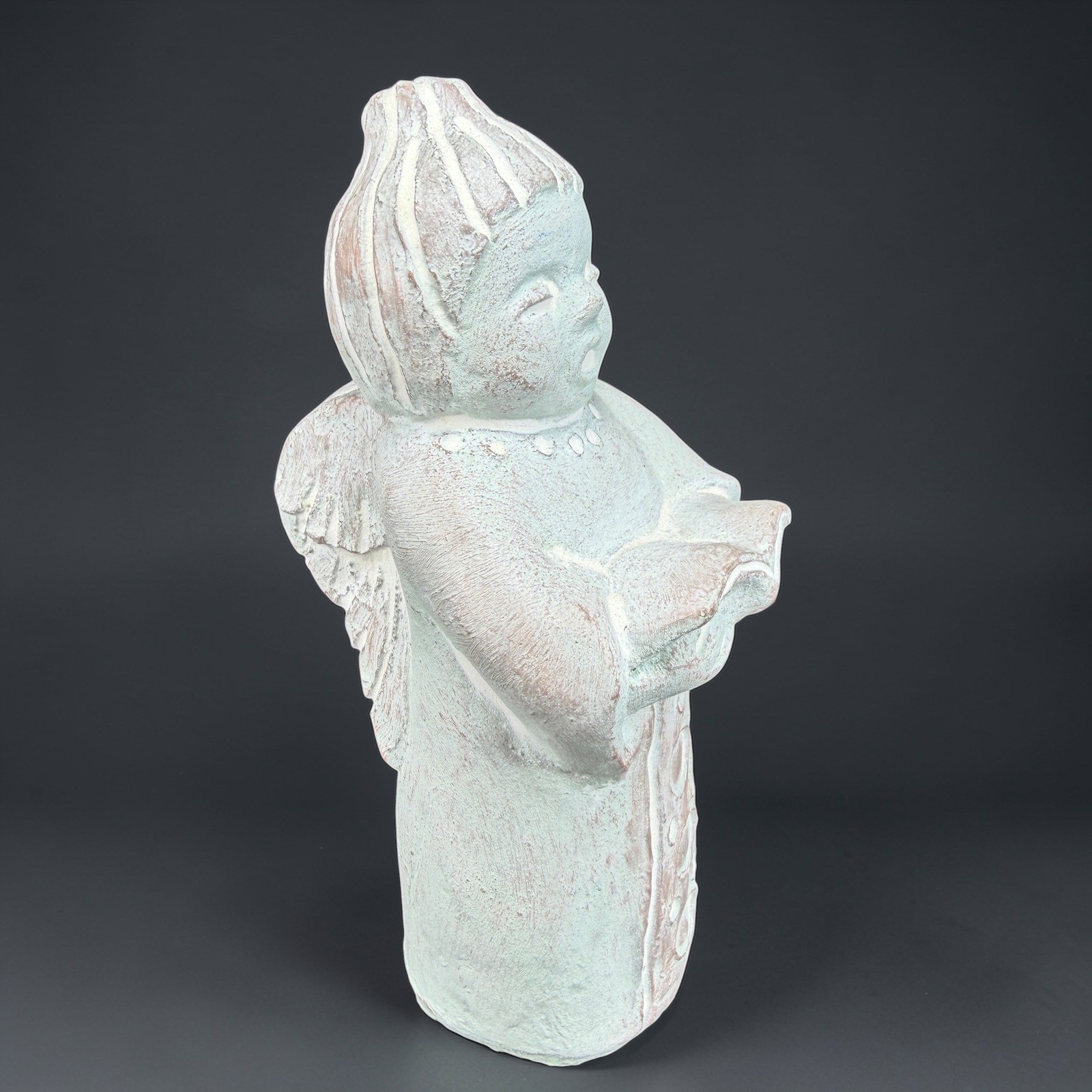 Vintage 1988 Isabel Bloom Singing Angel Choir Girl Concrete Sculpture Figurine