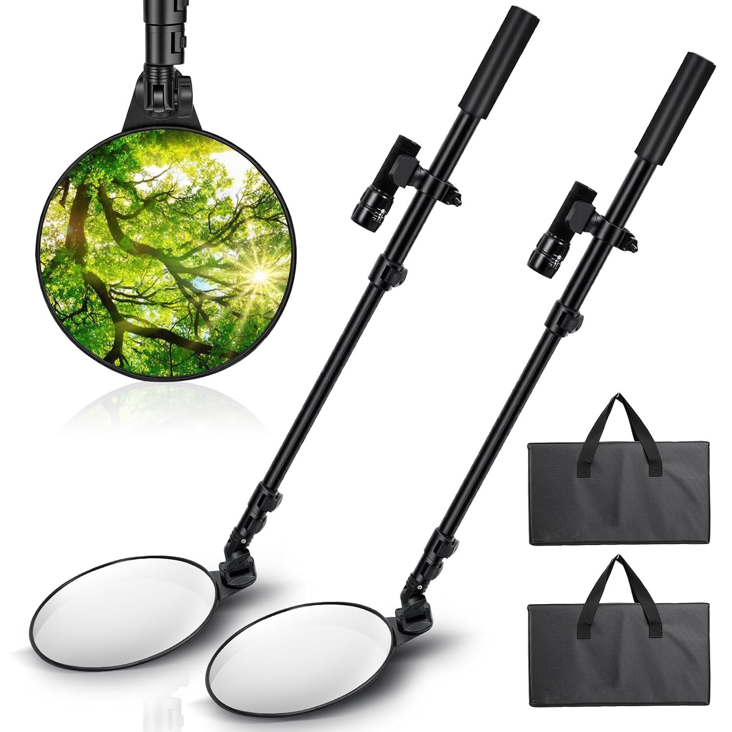 2 PCS 12"Under Vehicle Inspection Mirrors, Telescoping Inspection Mirror 2 PCS 12"Under Vehicle Inspection Mirrors, Telescoping Inspection Mirror