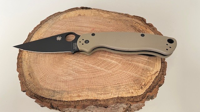 Spyderco Plain Blade CPM S30V Tan G10 Handle Golden .Colorado USA Earth Folding