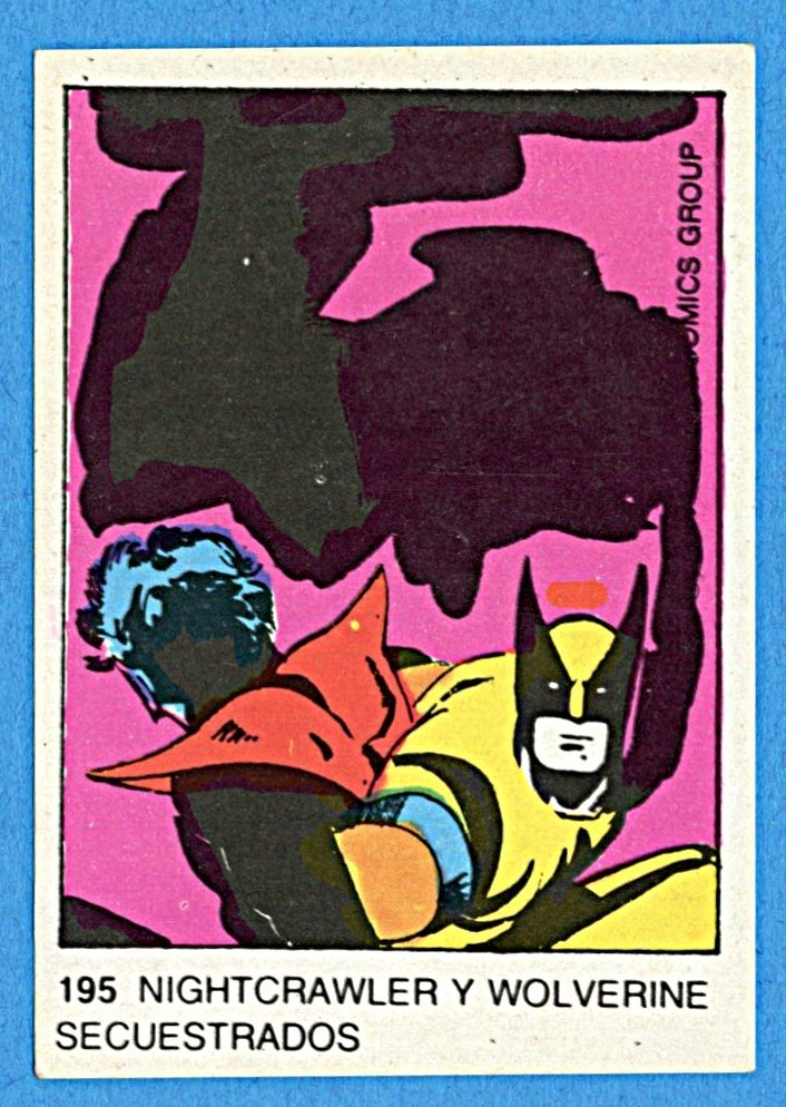 1980 Marvel #195 Wolverine RC Nightcrawler Ultra Figus Terrabusi Rookie Card 1980 Marvel #195 Wolverine RC Nightcrawler Ultra Figus Terrabusi Rookie Card