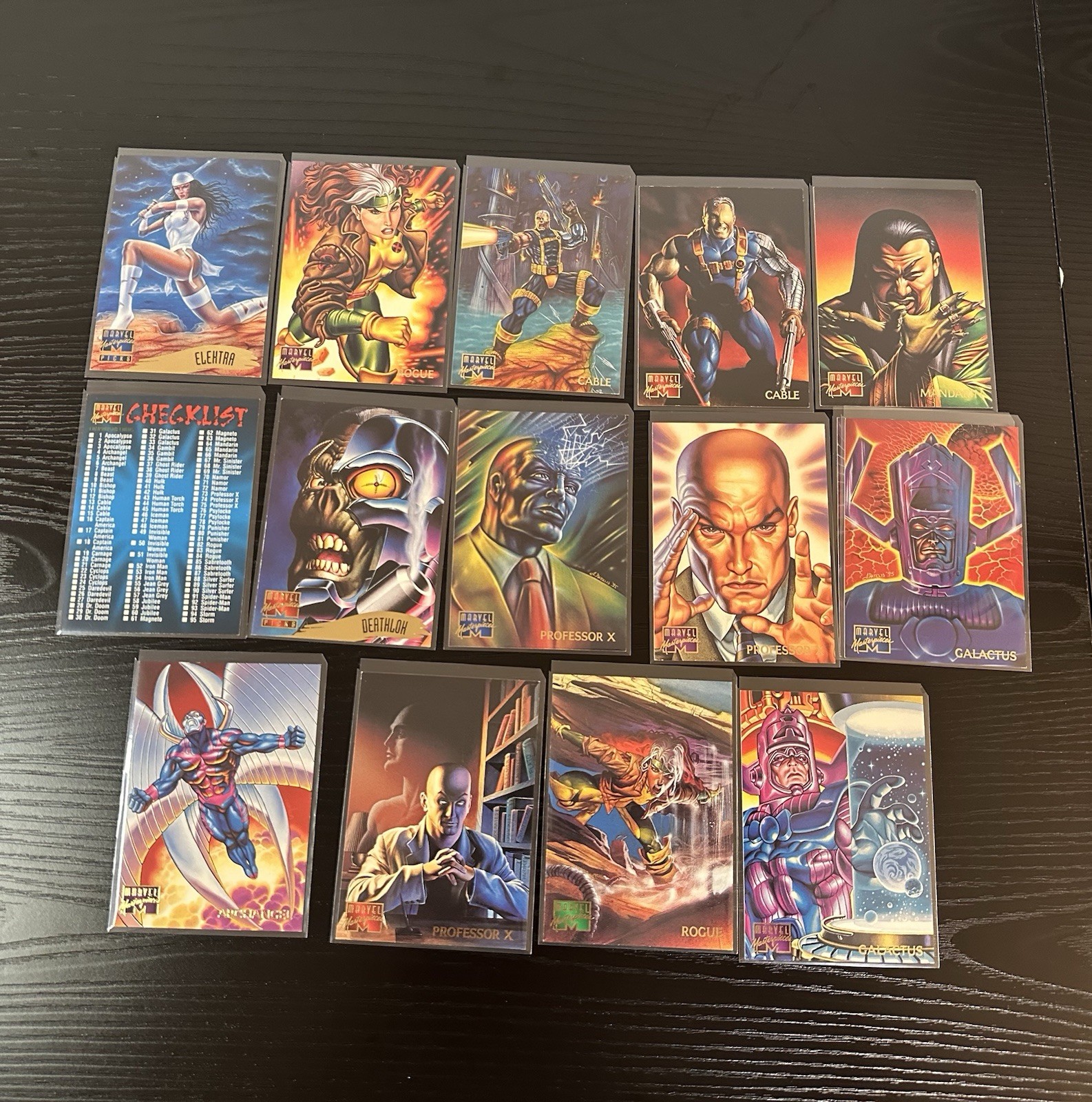 1995 Fleer Marvel Masterpieces 14 Card Lot Sleeved 1995 Fleer Marvel Masterpieces 14 Card Lot Sleeved