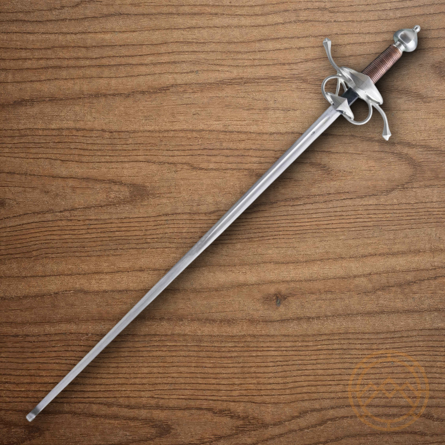 Kingston Arms Fencing Side Sword 34.5" 5160 Steel Blade Cord Wrapped Handle