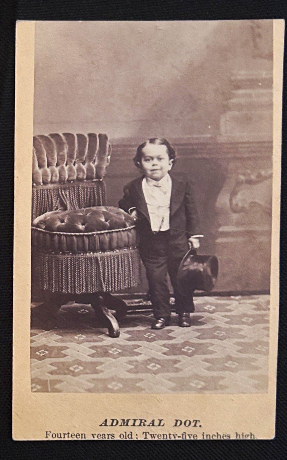 Admiral Dot CDV P.T. Barnum Sideshow 14 Years Old Anthony John Diesso Collection Admiral Dot CDV P.T. Barnum Sideshow 14 Years Old Anthony John Diesso Collection