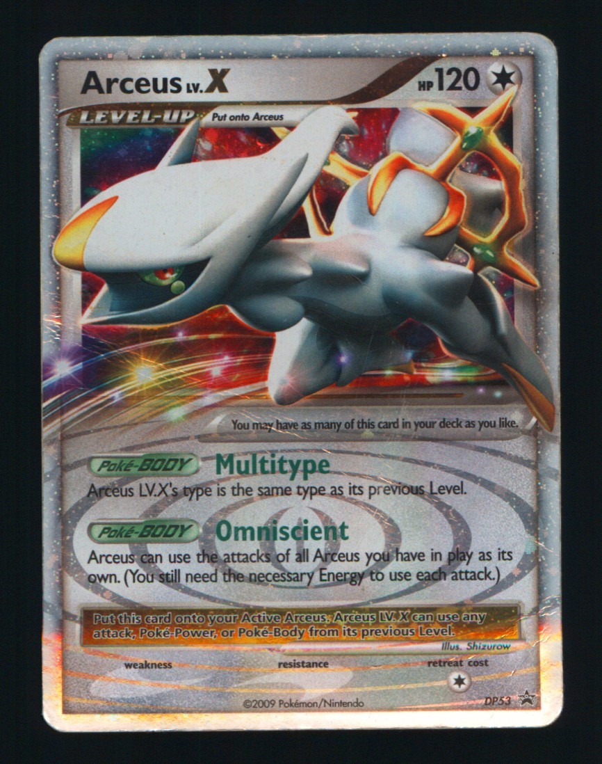 Pokemon Arceus LV.X DP53 Arceus Black Star Promo Holo English 2009 Pokemon Arceus LV.X DP53 Arceus Black Star Promo Holo English 2009