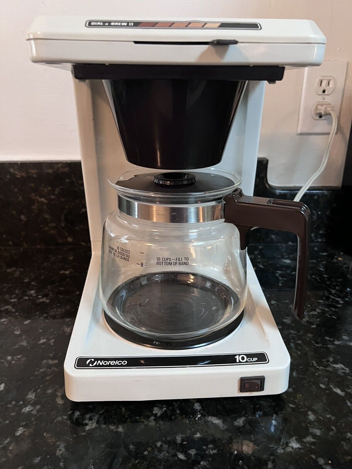 Vintage Norelco Dial-A-Brew II 10 Glass Cup Drip Coffee Maker WORKS