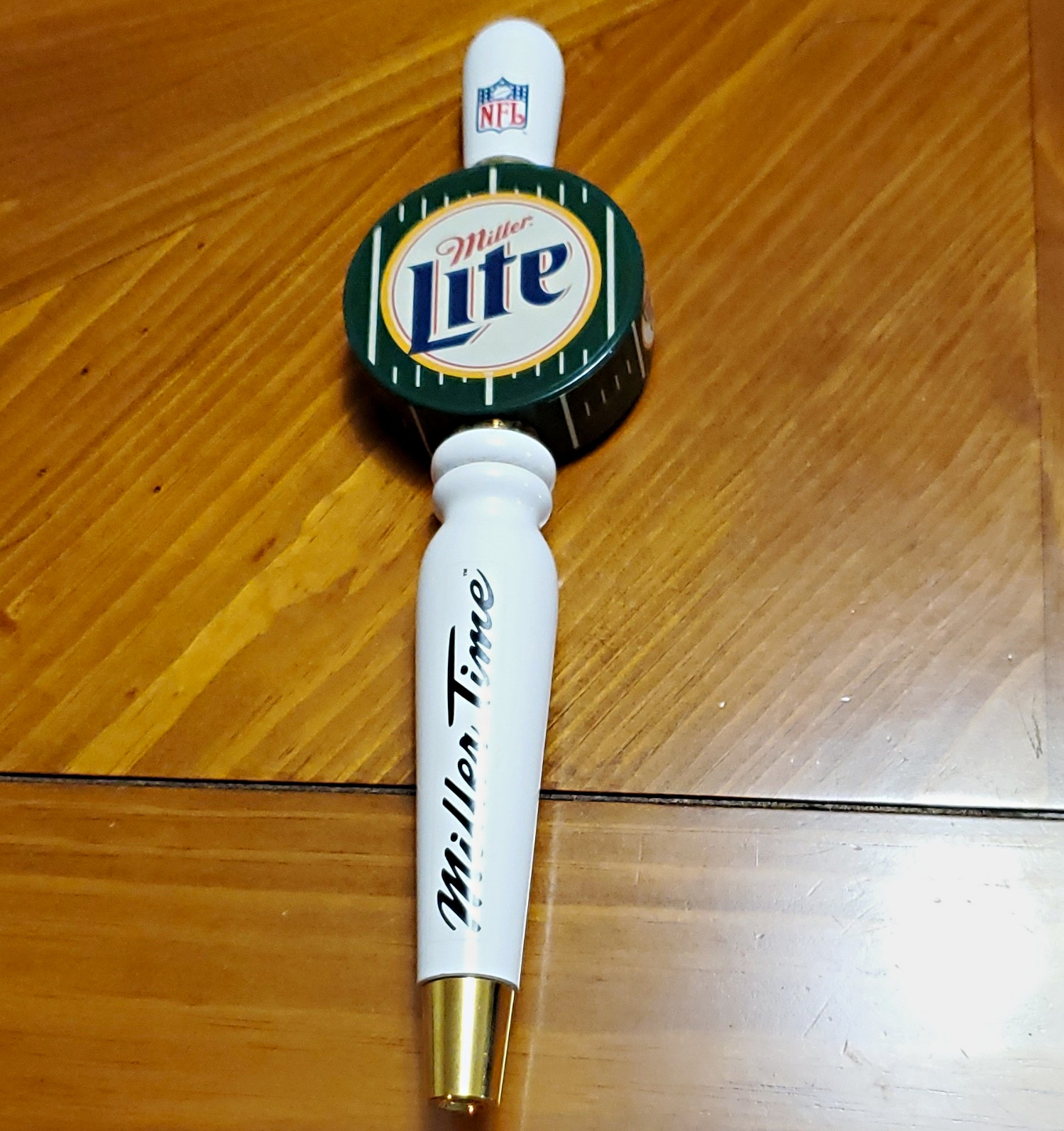 Vintage Nos Miller Lite NFL Football Field Miller Time Beer Tap Handle 1990s Vintage Nos Miller Lite NFL Football Field Miller Time Beer Tap Handle 1990s