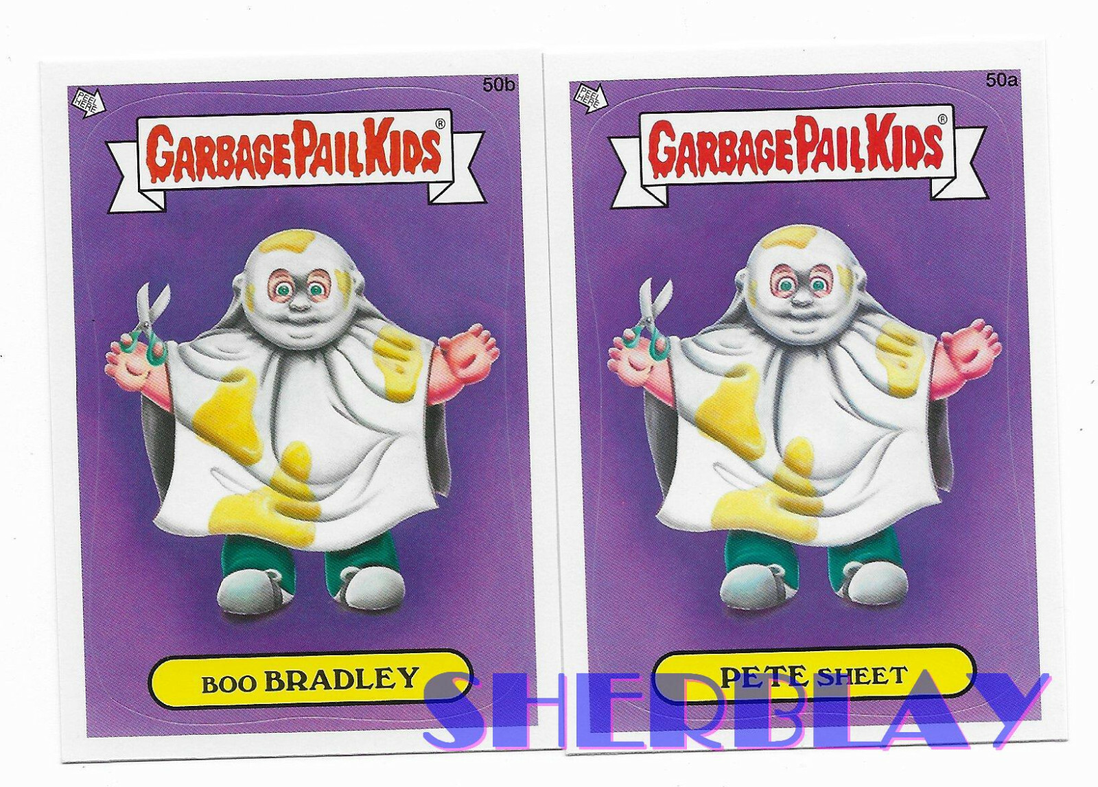 2012 Garbage Pail Kids Brand New Series 1 50b Boo Bradley 50a Pete Sheet Card 