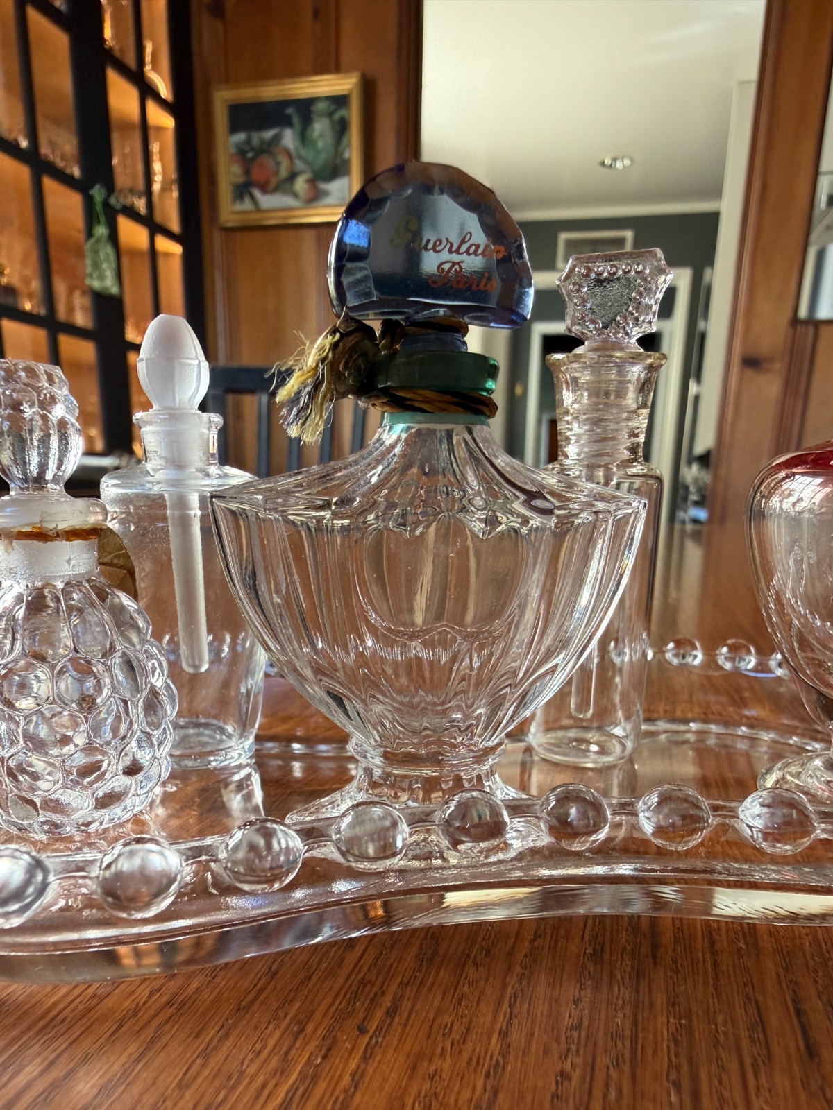 5 Miniature Perfume Bottles incl Guerlain Paris, Jean Patou 2" to 4" high - DS31 5 Miniature Perfume Bottles incl Guerlain Paris, Jean Patou 2" to 4" high - DS31