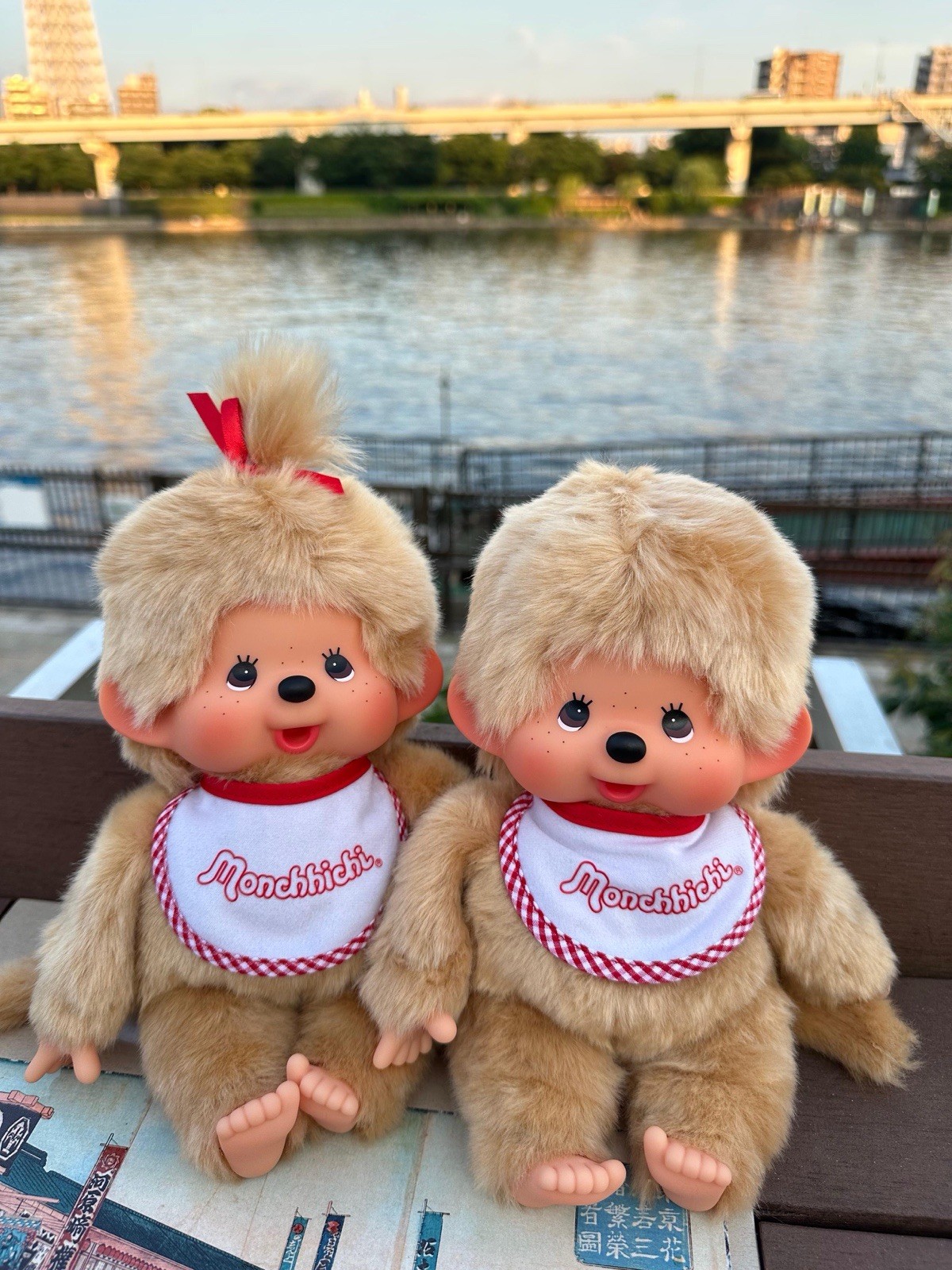 Monchhichi Premium Standard M Size BOY & GIRL Pair Set