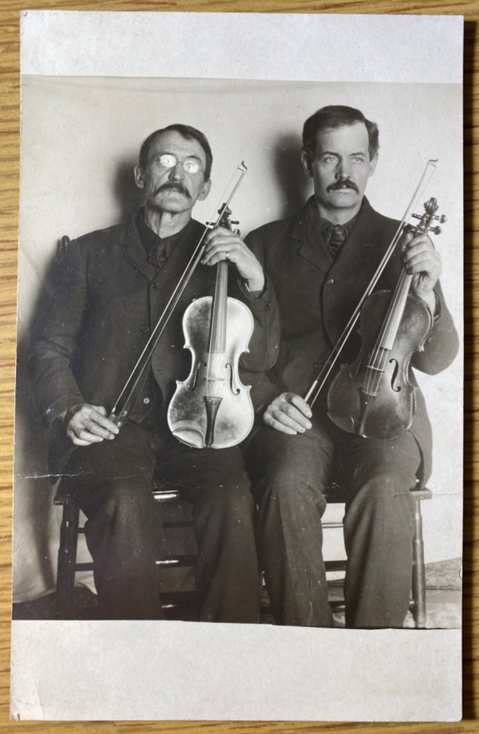 1910s RPPC - TWO MUSICIANS antique real photo postcard VIOLINISTS VIOLINS MUSIC 1910s RPPC - TWO MUSICIANS antique real photo postcard VIOLINISTS VIOLINS MUSIC