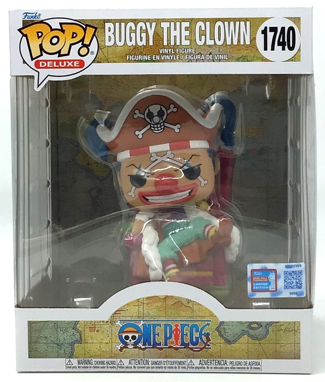 Funko Pop One Piece 6" Buggy The Clown #1740 NYCC2024 Limited Ed with Protector Funko Pop One Piece 6" Buggy The Clown #1740 NYCC2024 Limited Ed with Protector