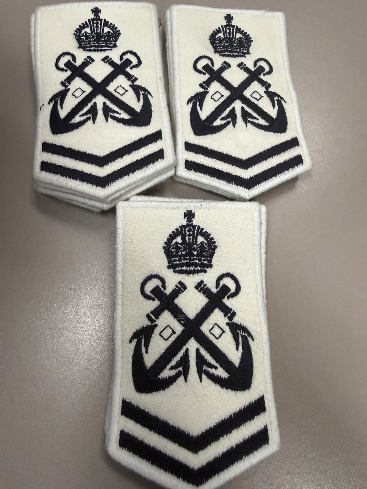 Vintage Nautical Navy Patches Lot Of 16 White And Blue