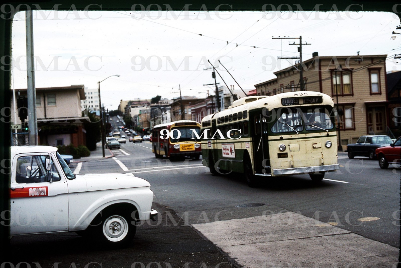 MARKET STREET RAILWAY. CAR #947. San Francisco (CA). Duplicate Slide 1947. MARKET STREET RAILWAY. CAR #947. San Francisco (CA). Duplicate Slide 1947.