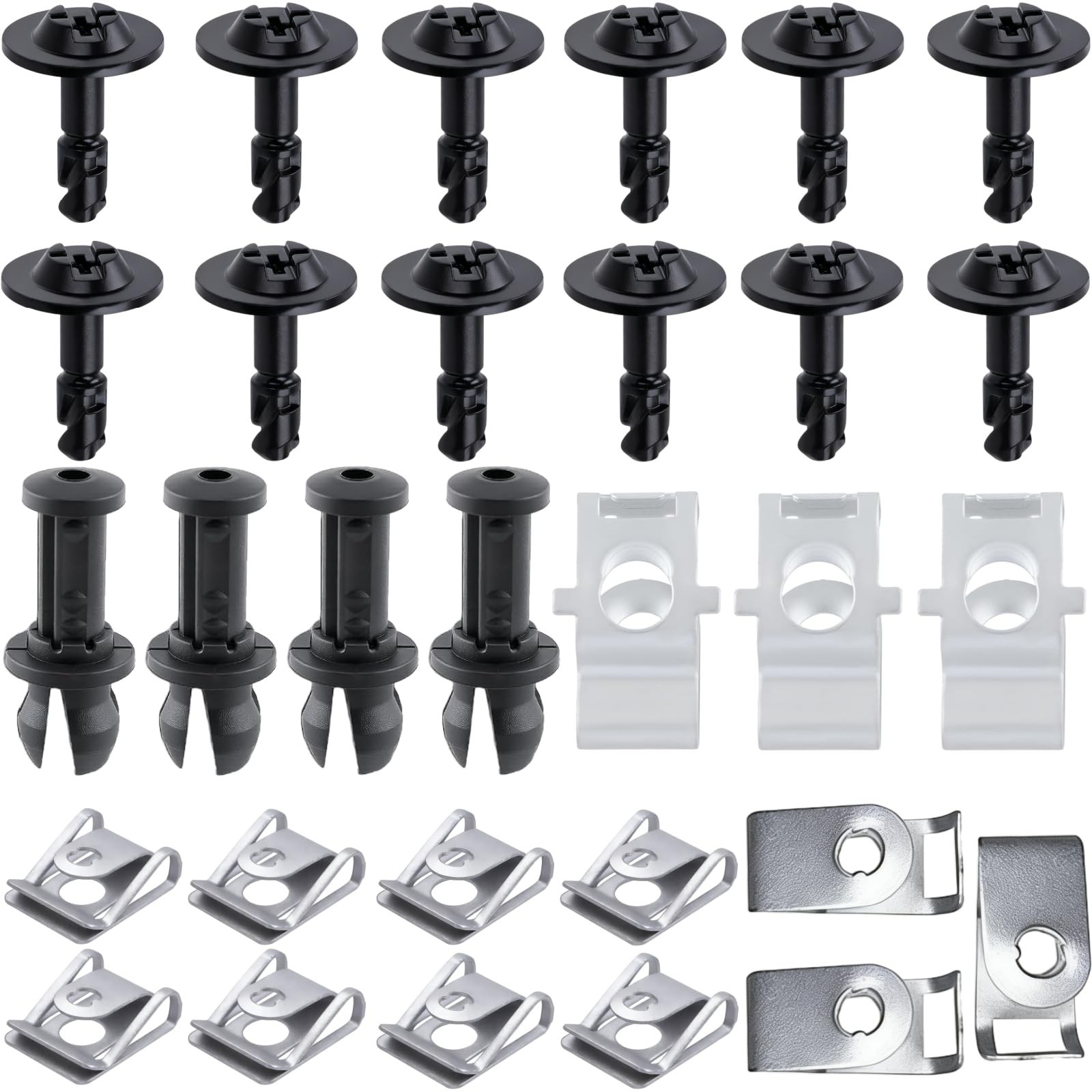 30 Pcs Engine Under Cover Splash Guard Clips Screw Set Replacement for Audi A4 A 30 Pcs Engine Under Cover Splash Guard Clips Screw Set Replacement for Audi A4 A