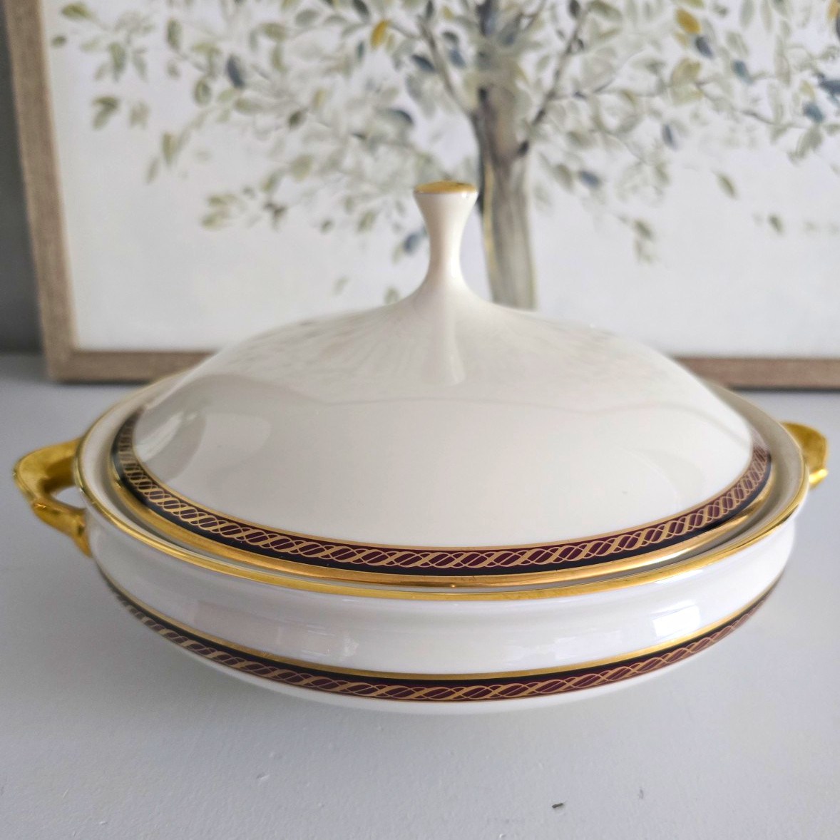 RARE Lenox Monroe Covered Vegetable Bowl Gold Trim Presidential Collection USA RARE Lenox Monroe Covered Vegetable Bowl Gold Trim Presidential Collection USA