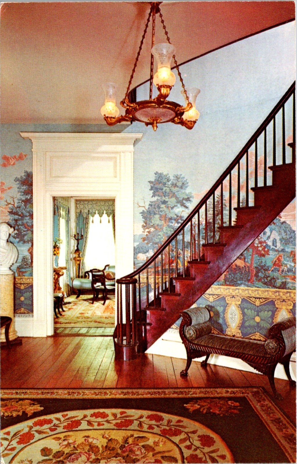 St. Francisville, LA Entrance Hall Rosedown Plantation Postcard Chrome St. Francisville, LA Entrance Hall Rosedown Plantation Postcard Chrome