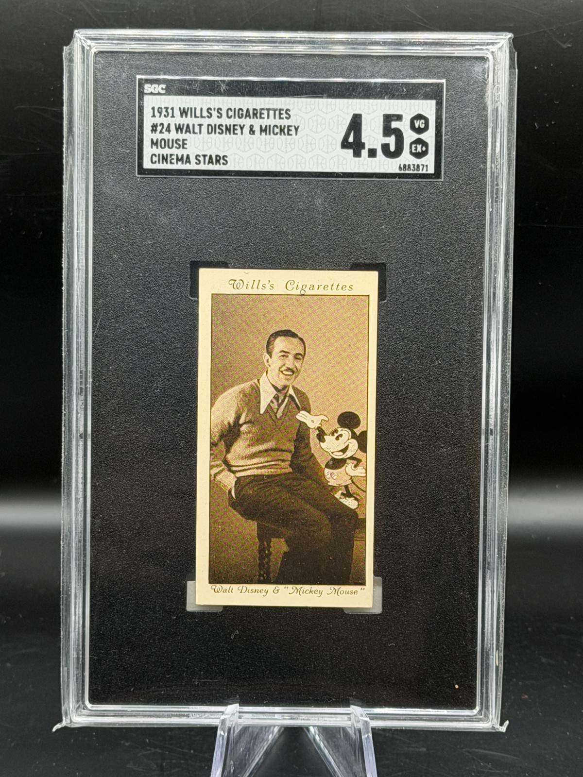 1931 WILL'S CIGARETTES STARS WALT DISNEY & MICKEY MOUSE SGC 4.5 RC 1931 WILL'S CIGARETTES STARS WALT DISNEY & MICKEY MOUSE SGC 4.5 RC