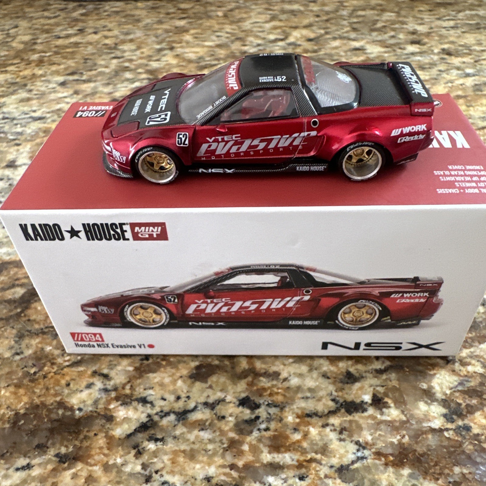Kaido House x Mini GT 1:64 Honda NSX Evasive V1 KHMG094 Red - Unsealed Kaido House x Mini GT 1:64 Honda NSX Evasive V1 KHMG094 Red - Unsealed