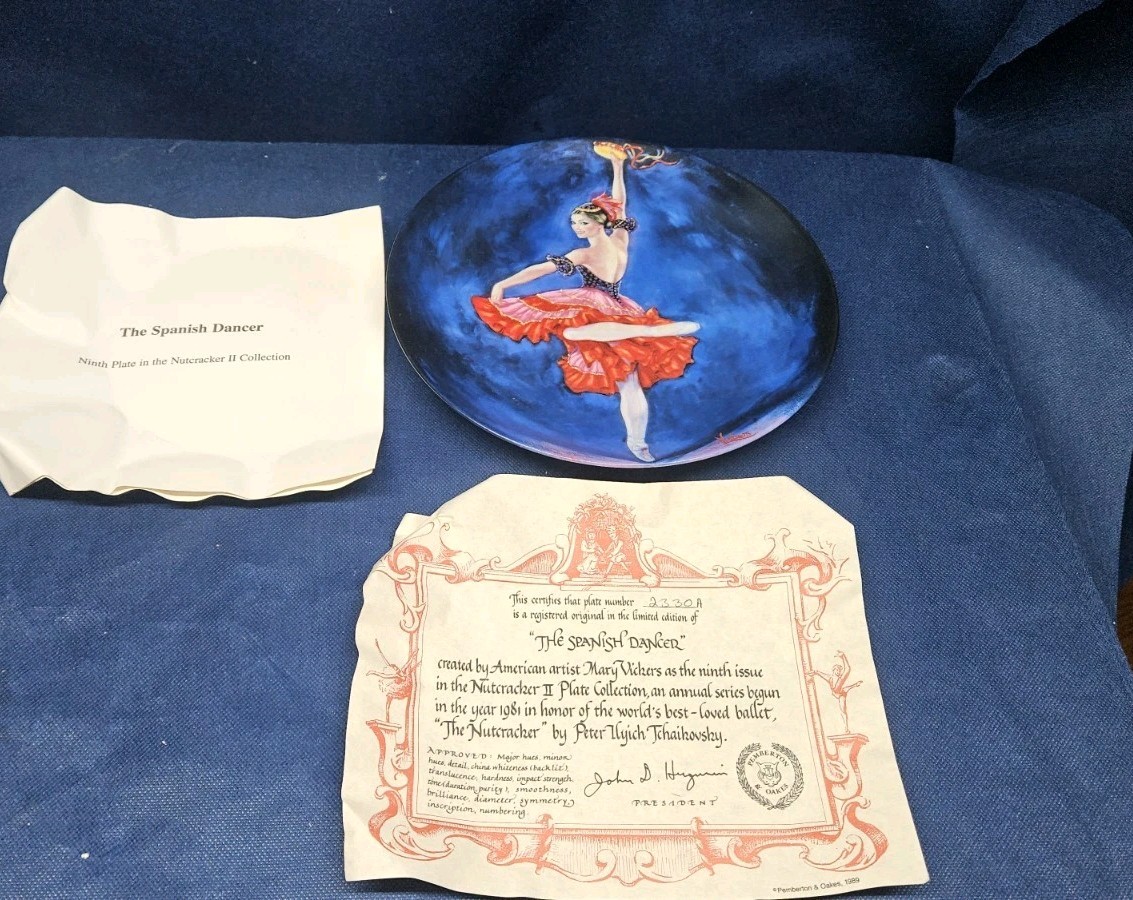 Vintsge 1989 "The Spanish Dancer" Collector's Plate Nutcracker II Collection Vintsge 1989 "The Spanish Dancer" Collector's Plate Nutcracker II Collection