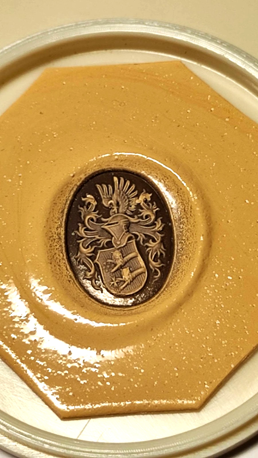 Rare Antique Heraldic Wax Seal Impression – Müller Family Archive Hamburg