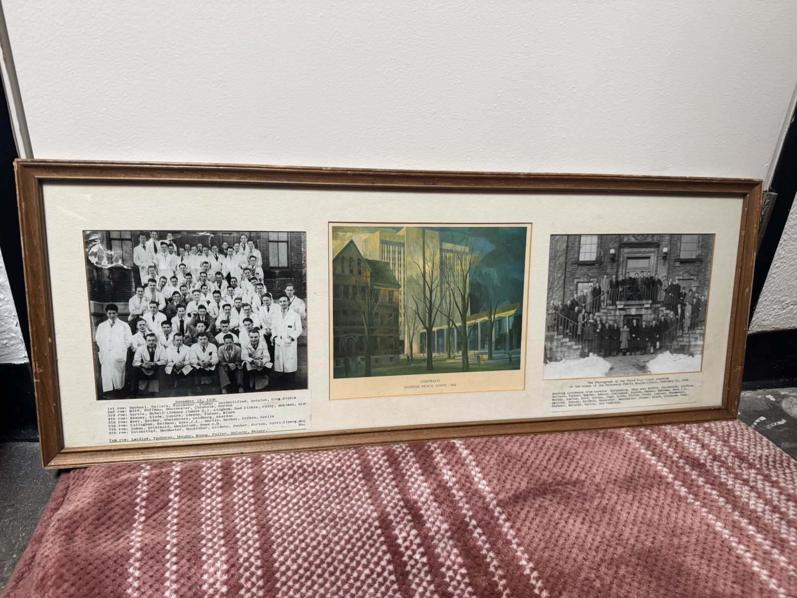 Vintage Dalhousie Medical School Framed Display 1936 1939 Class Photos Art RARE Vintage Dalhousie Medical School Framed Display 1936 1939 Class Photos Art RARE