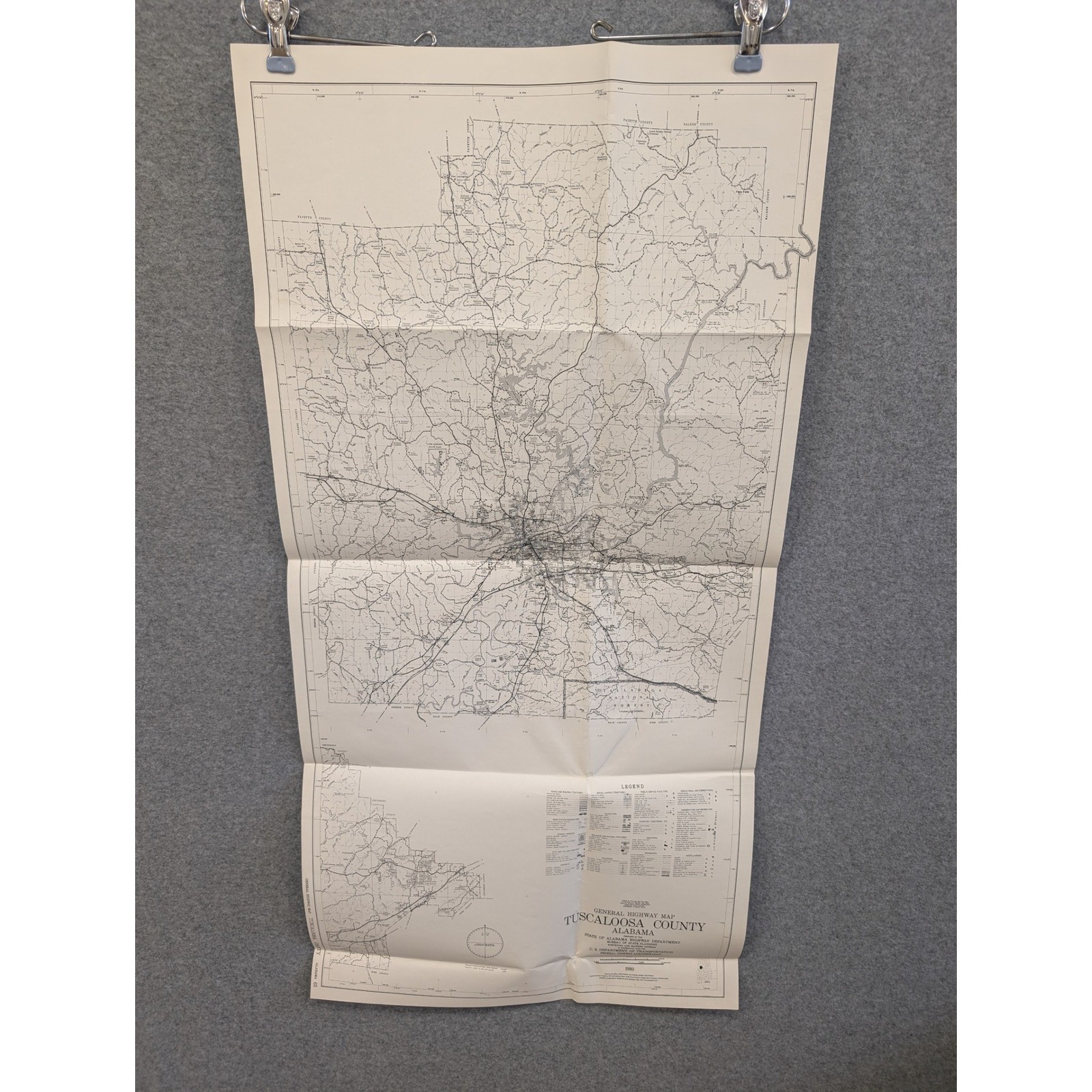 Vintage Tuscaloosa County Alabama General Highway Map 1980 University Cottondale Vintage Tuscaloosa County Alabama General Highway Map 1980 University Cottondale