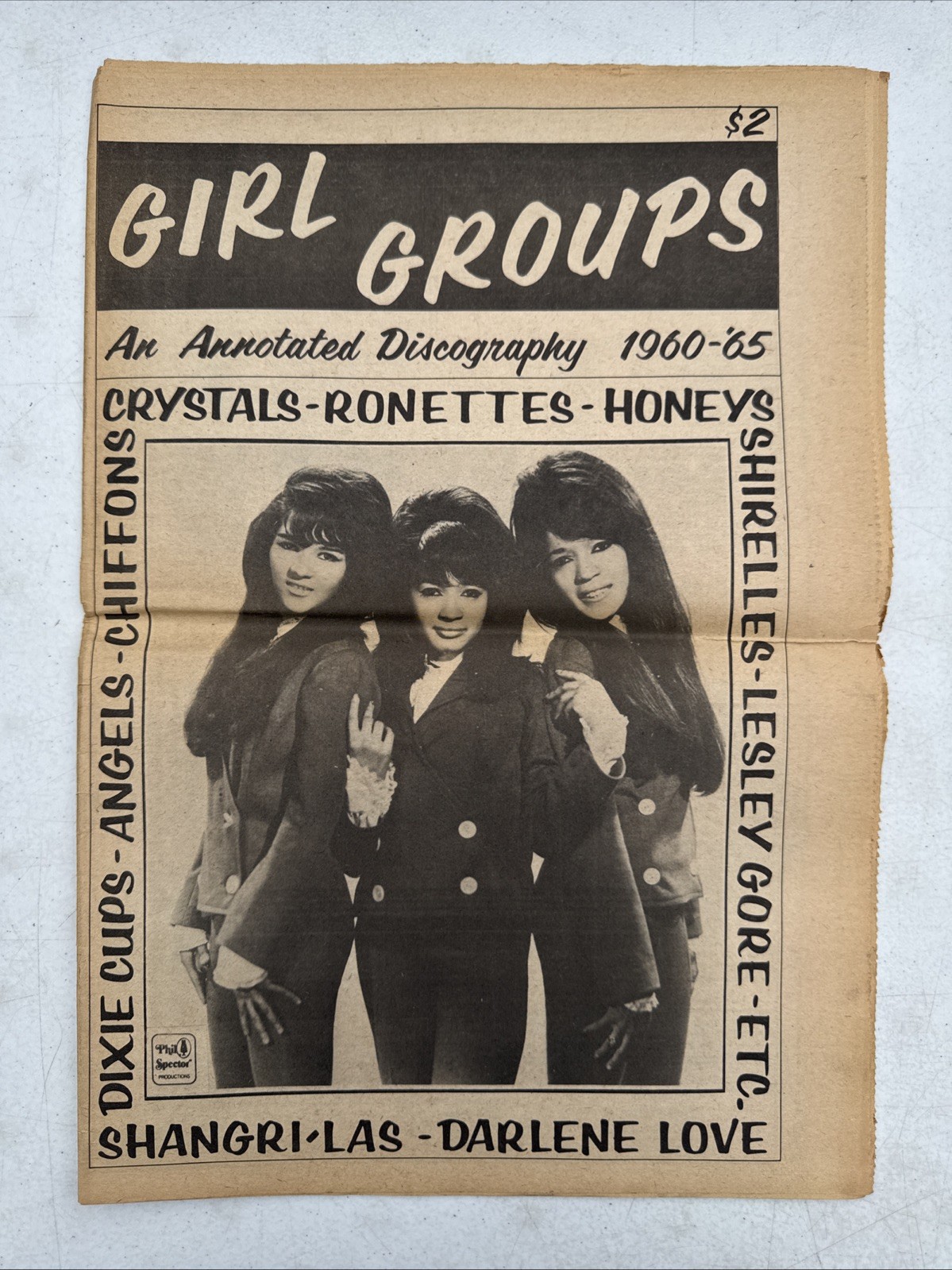 1960’s Girl Groups Shangri-las Darlene Love Crystals Ronettes Newspaper (BM43)