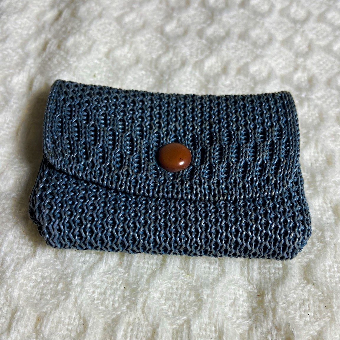 Vtg Mid Century Crochet Mesh Clutch Purse Set St Anthony Catholic Felt Badge Vtg Mid Century Crochet Mesh Clutch Purse Set St Anthony Catholic Felt Badge