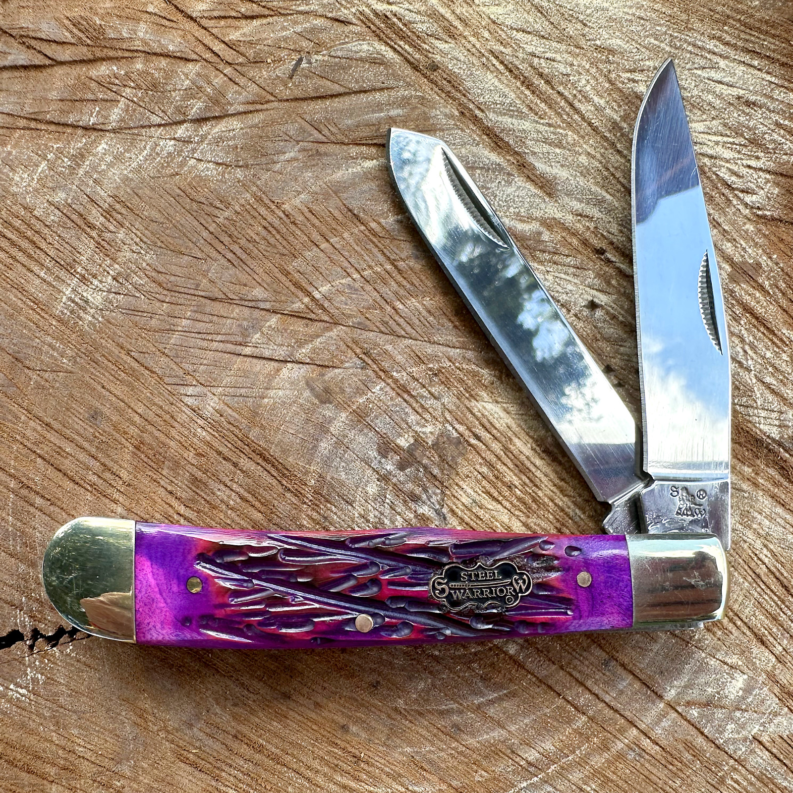 Steel Warrior TRAPPER POCKET KNIFE | MODEL 108PRPB | Steel Warrior TRAPPER POCKET KNIFE | MODEL 108PRPB |