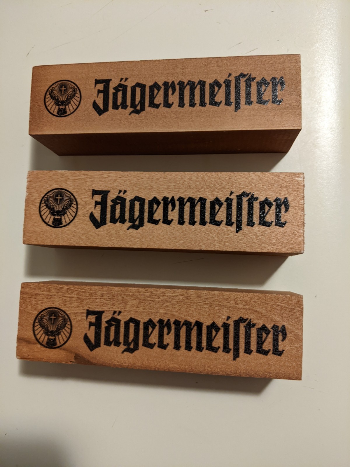 JAGERMEISTER Sign TABLE Tent Wood Two Sided Display (Sold By Each, 3 Available) 