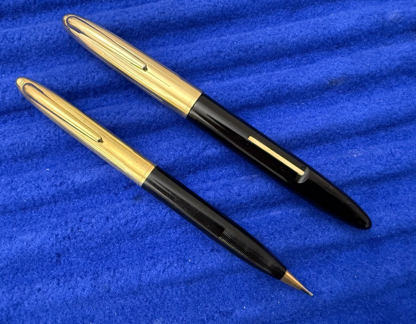 Sheaffer Triumph Early Lever Fill Fountain Pen & Pencil Gold Filled Cap 14K Nib Sheaffer Triumph Early Lever Fill Fountain Pen & Pencil Gold Filled Cap 14K Nib