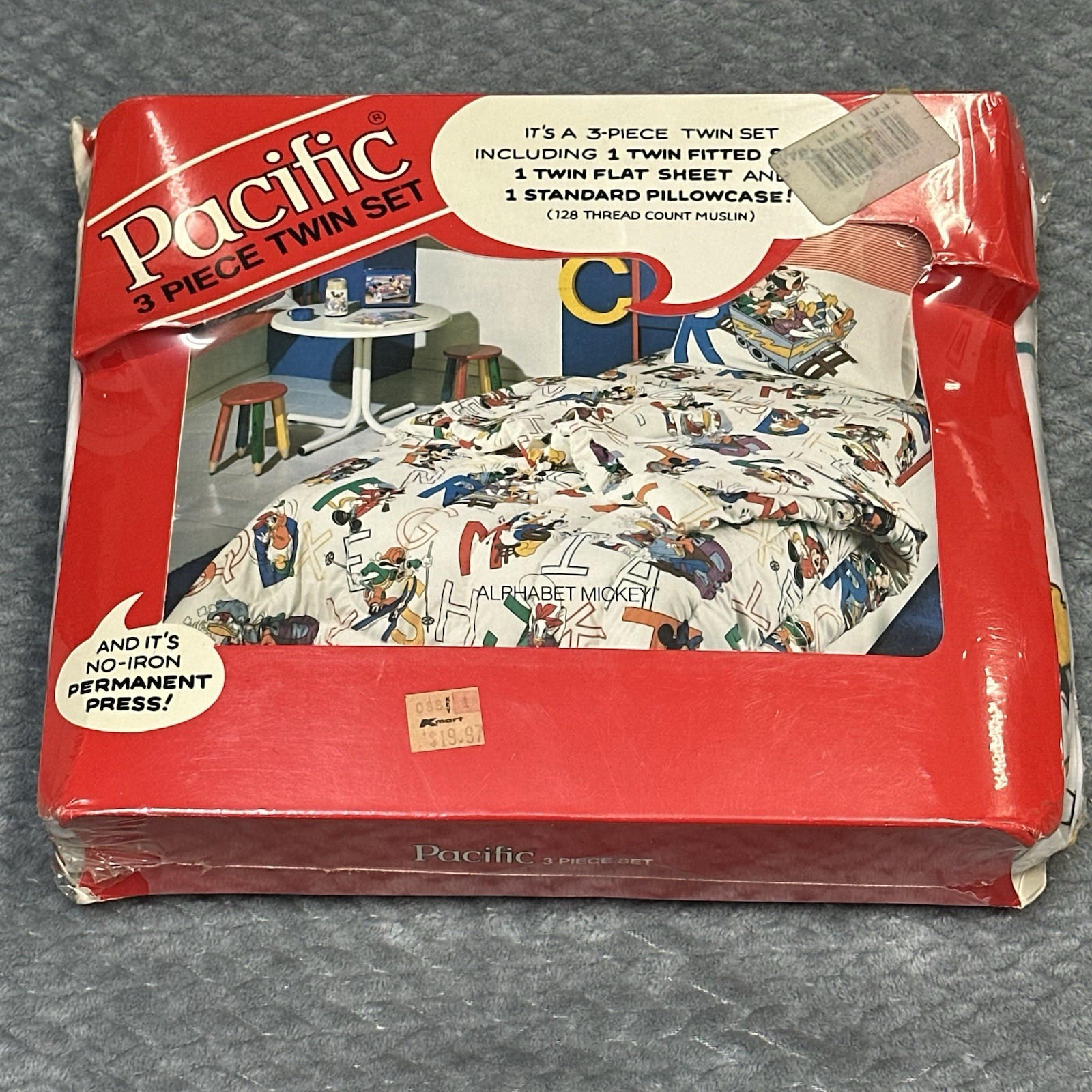 Vintage Twin Sheet Set Mickey Goofy Donald Walt Disney Pacific 3pc New Old Stock Vintage Twin Sheet Set Mickey Goofy Donald Walt Disney Pacific 3pc New Old Stock