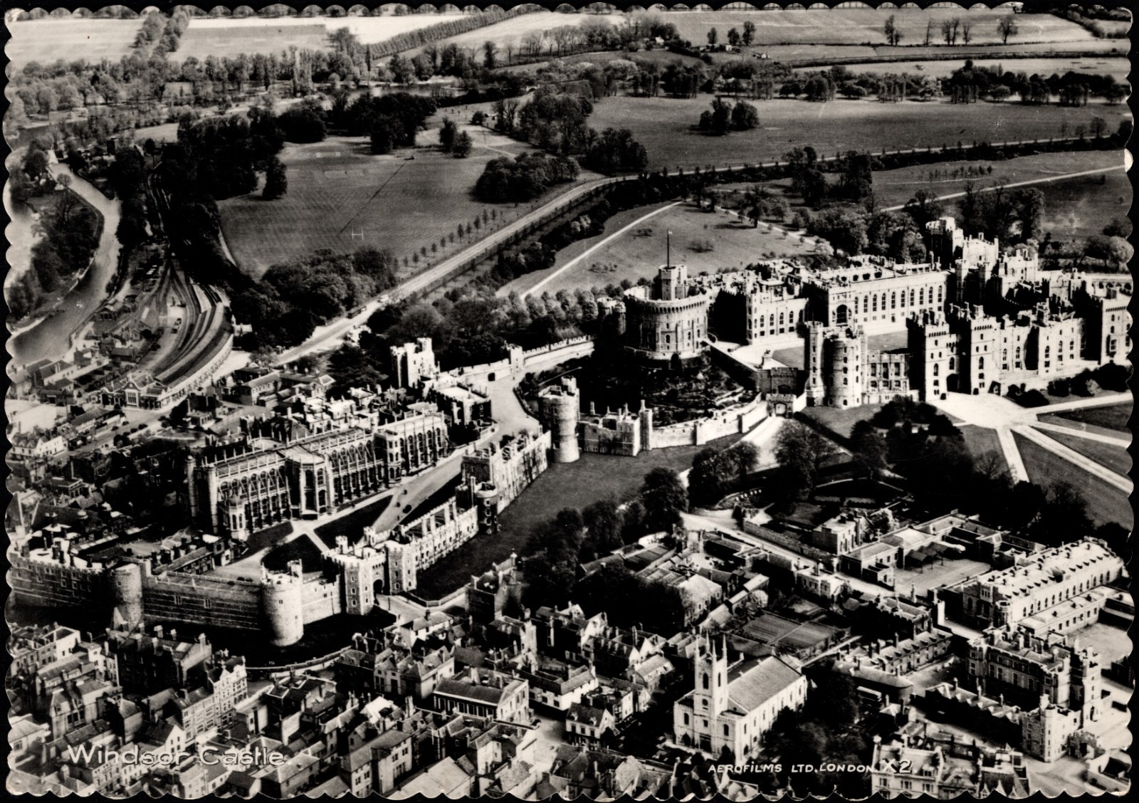 Windsor Castle Aerial View RPPC Aerofilms Ltd Photo Precision Continental PC Windsor Castle Aerial View RPPC Aerofilms Ltd Photo Precision Continental PC